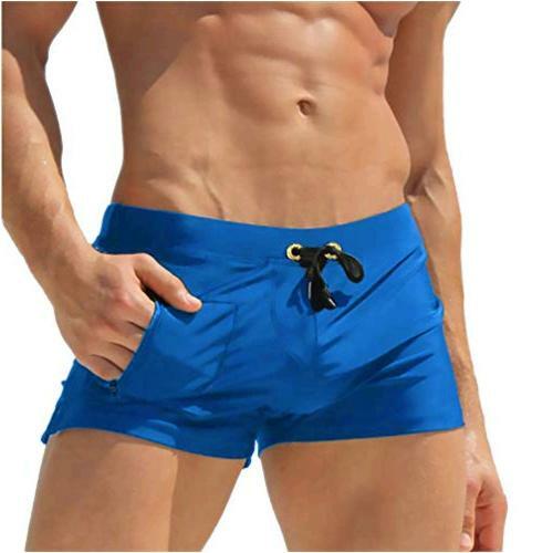 men's swimwear with zipper pockets