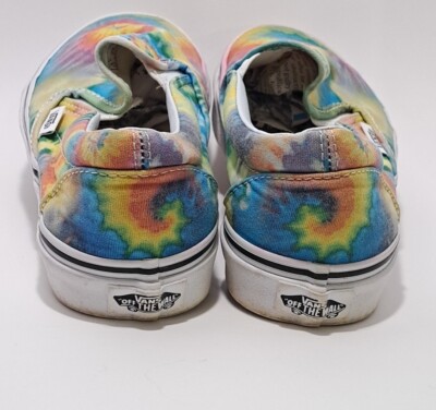 Vans Slip On Tie Dye Womens 7 Mens 5.5 Rainbow Spiral  display picture 2