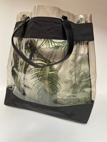 Authentic DRIES VAN NOTEN Green & Black Palm Tote Bag - Bild 6 von 11