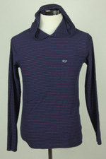 Vineyard Vines Men's Edgartown Striped Long Sleeve Hooded T-Shirt Size X-Small