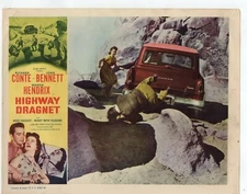 RICHARD CONTE JOAN BENNETT HIGHWAY DRAGNET 1954 ORIG 11X14 LOBBY CARD LC5120