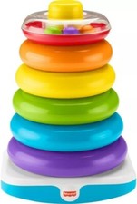 Fisher-Price Giant Rock-a-Stack Stacking Toy 6 Colorful Rings Jumbo Plastic