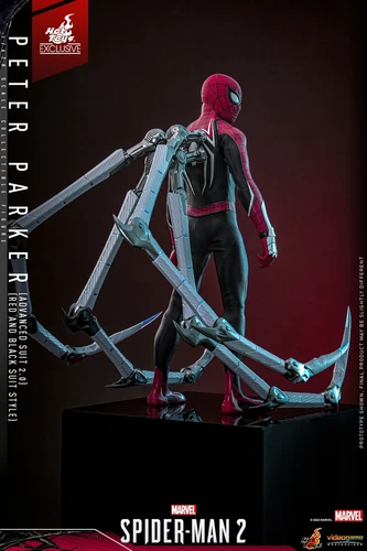 Ready! Hot Toys VGM66 Spider-Man 2 Peter Parker Advanced Suit 2.0 Red&Black Suit - Picture 14 of 17