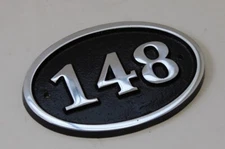 House/Door/Apartment/Dorm Room/Office/Locker Aluminum Number Sign 9x6 cm