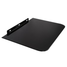 Glass Wall DVD Shelf Under TV Bracket 1 Tier xBox PS4 Router 10kg Accessories