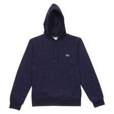 Lacoste Men's Hooded Classic Fit Fleece Pullover Sweatshirt Navy Blue