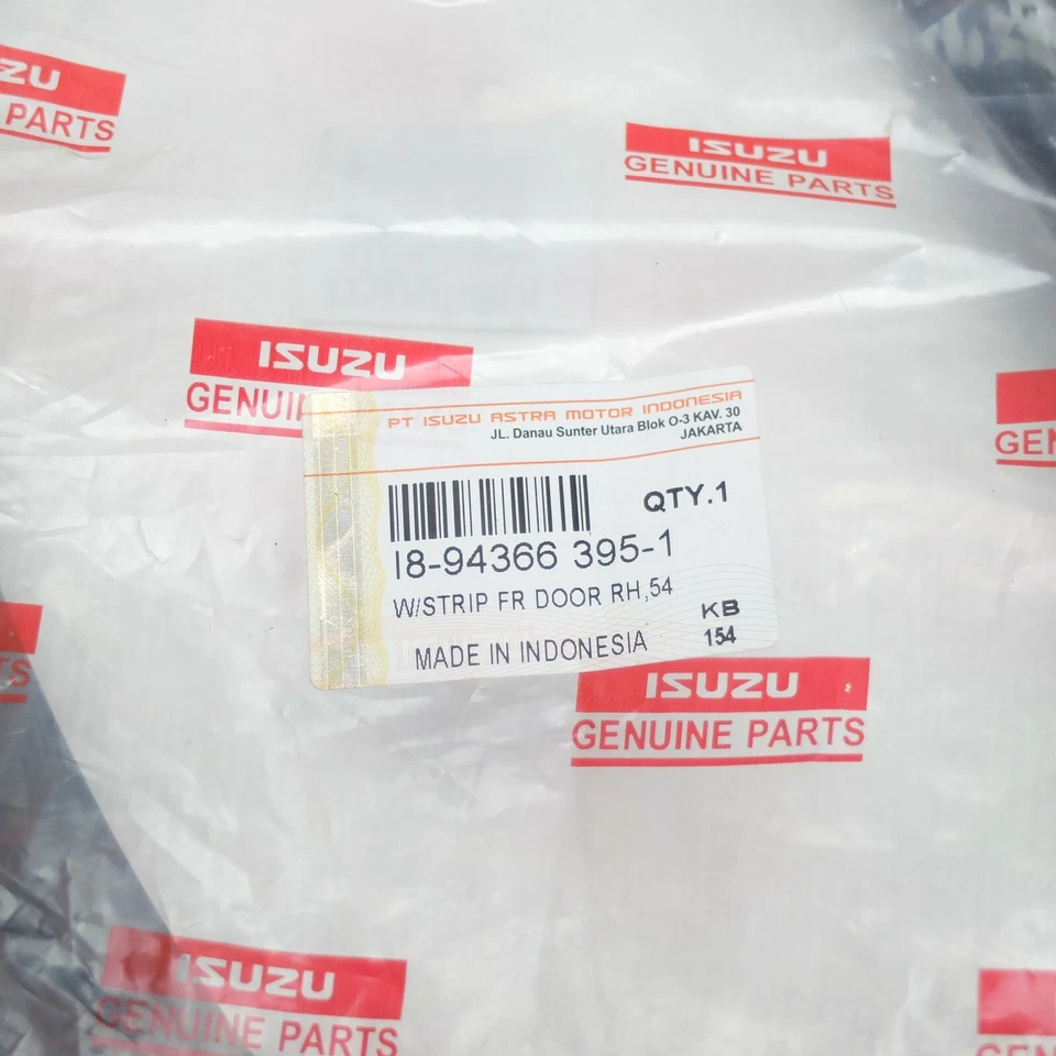 ISUZU Trooper 87-91 тип 5 дверей передняя дверь погодная полоска уплотнение резиновая RL пара - Изображение 3 из 4