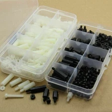 Nylon Hex Spacers Screw Nut Assortment Kit Stand off Plastic Accessories Set