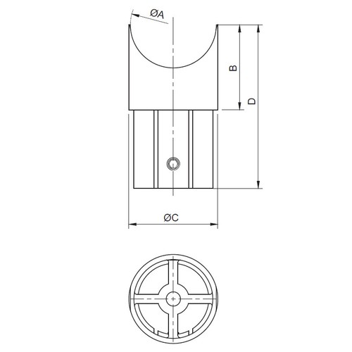 Acero Inox Adaptador V4A Pulido Mittelbohrung 7,0 MM - Imagen 2 de 10