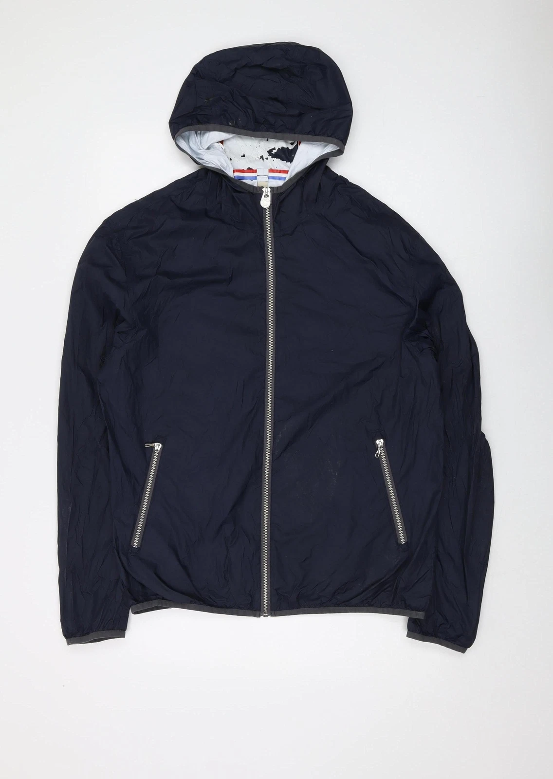 Colmar Men's Blue Windbreaker Jacket, Size 44, Hooded, Casual