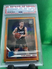 2019-20 Donruss Optic Tyler Herro Orange Prizm Rookie RC /199 PSA 9 Pop 42