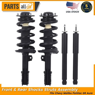 4Pcs Front &Rear Shock Struts Absober Assembly Fits Chevy Malibu Pontiac G6 Aura
