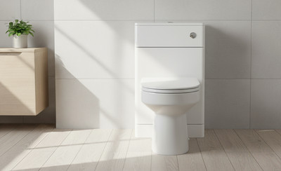 Acorn 500mm WC-Einheit mit spülrandloser BTW Pfanne SC Sitz Unterputz Spülkasten weiß