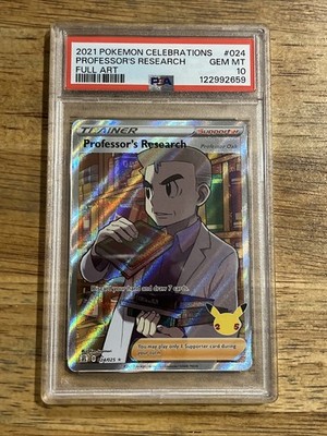 GRADED PSA 10 2021 Pokemon Celebrations Professor's Research Full Art #024  | eBay