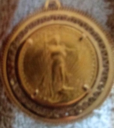 1927 St-Gaudens Gold $20 in fancy bezel uncertified ungraded