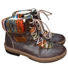 Rieker Z6743 Felicitas Brown Leather Multi Cuff Ankle Boots  Size: EU 39 / US 8
