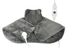 QUIBI Neck Shoulder Electric Heating Warmer Pad 25 x 18 in. 3 Heat Setting, Grey