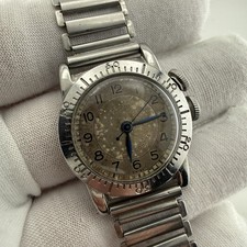 Vintage 1940's Longines Weems Pilots Mechanical Watch - Working