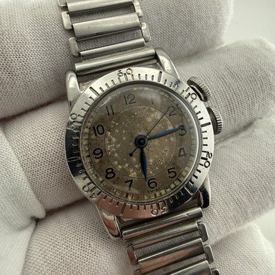 Vintage 1940's Longines Weems Pilots Mechanical Watch - Working