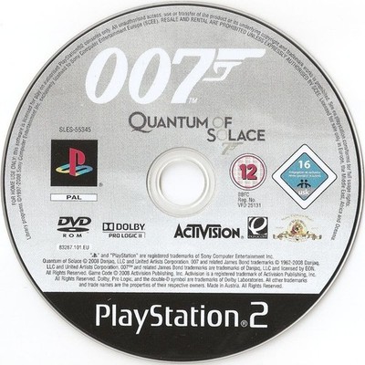007 Quantum of Solace - PlayStation 2 - PAL - NUR DISC!