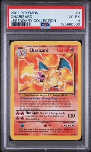PSA 4 Charizard 3/110 Legendary Collection 2002 - Pokémon TCG