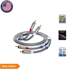 Dual 6ft RCA Cables - Gold-Plated, Shielded, High-Fidelity Audio Solutions