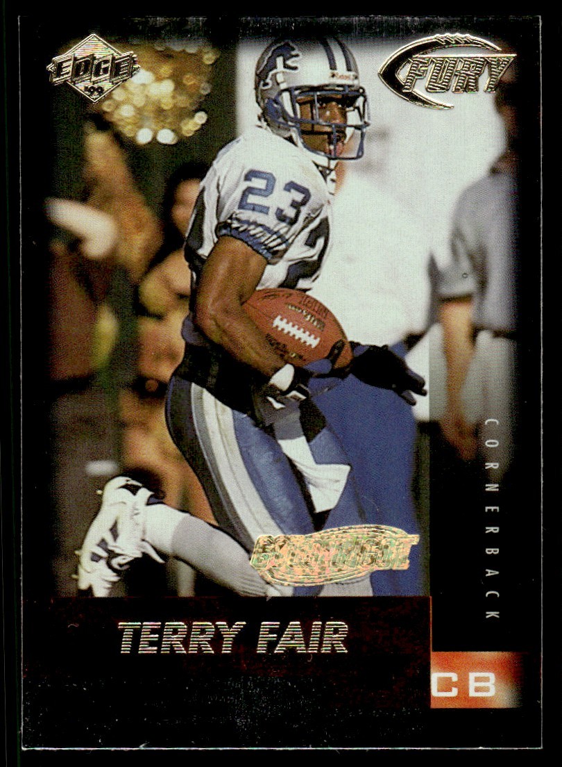 1999 Collector's Edge Fury Gold Ingot Terry Fair Detroit Lions #44