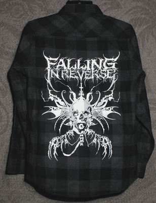 #ad FALLING IN REVERSE OFFICIAL 2025 #x27;God Is A Weapon#x27; Tour Flannel Eyeball Creature $250.00
