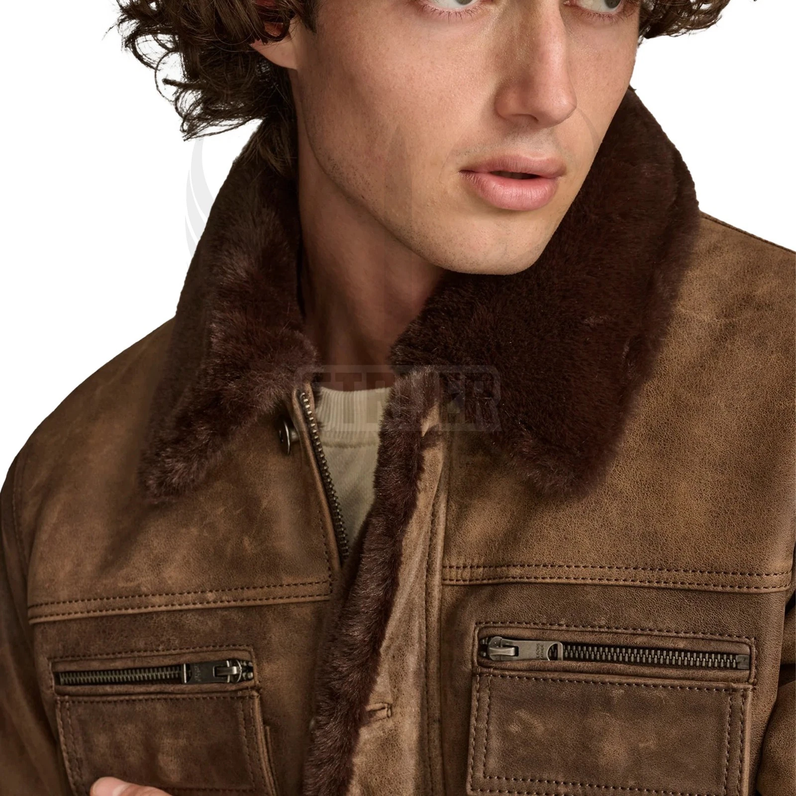 Men Brown Leather Jacket For Men Motorcycle Biker Style Premium Trucker Coat