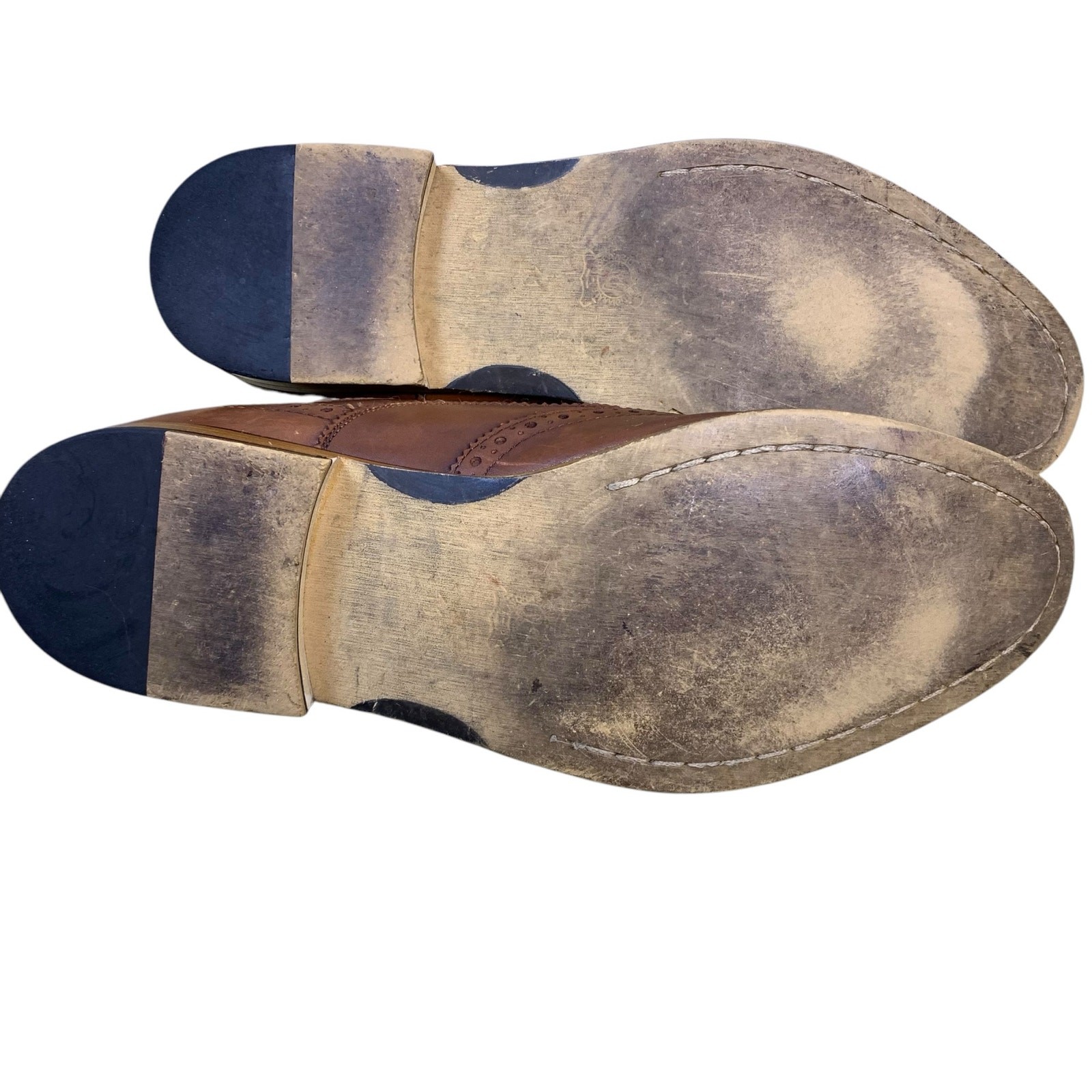 SAOLA Scarpe eleganti Oxford Ashton Grey Collection marrone chiaro punta alare taglia 11