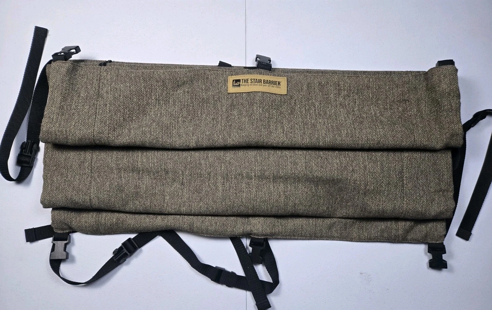 The Stair Barrier - Tan Wool Tweed Thick Fabric Safety Gate (31" x 50")
Opens in a new window or tab