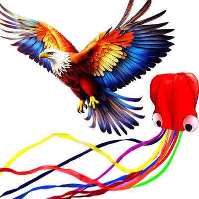 2 Pack Octopus Eagle Kites for Kids and Adults,Easy to Fly | Hawk