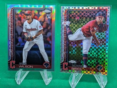 Will Wilson RC Tanner Bibee 2025 Topps Chrome & Update Refractor Xfractor Lot 