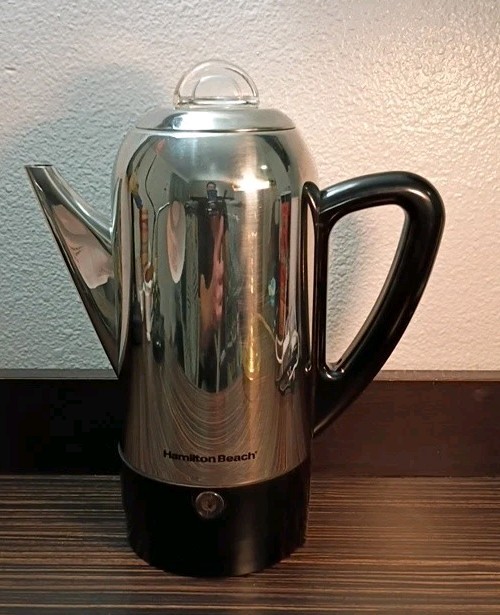 Hamilton Beach Stainless Steel Percolator 12 Cup Model 40622R Vintage TESTED