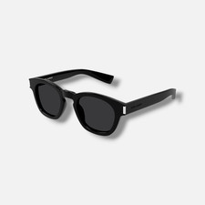 Saint Laurent Women's SL 746001M Black Round Sunglasses 48-23-145