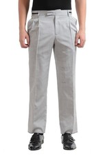 Versace Men's Light Gray Cropped Dress Pants US 32 IT 48
