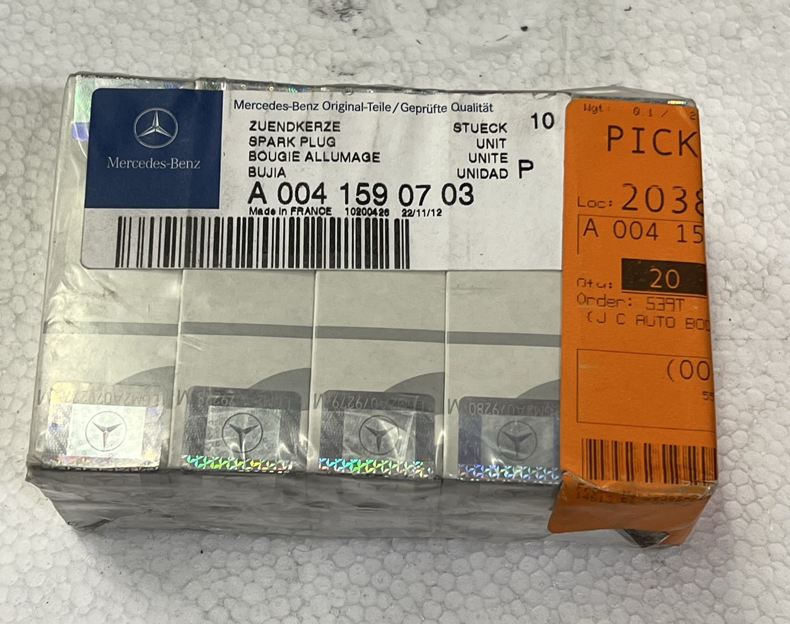 Mercedes Benz OEM Spark Plugs A0041590703