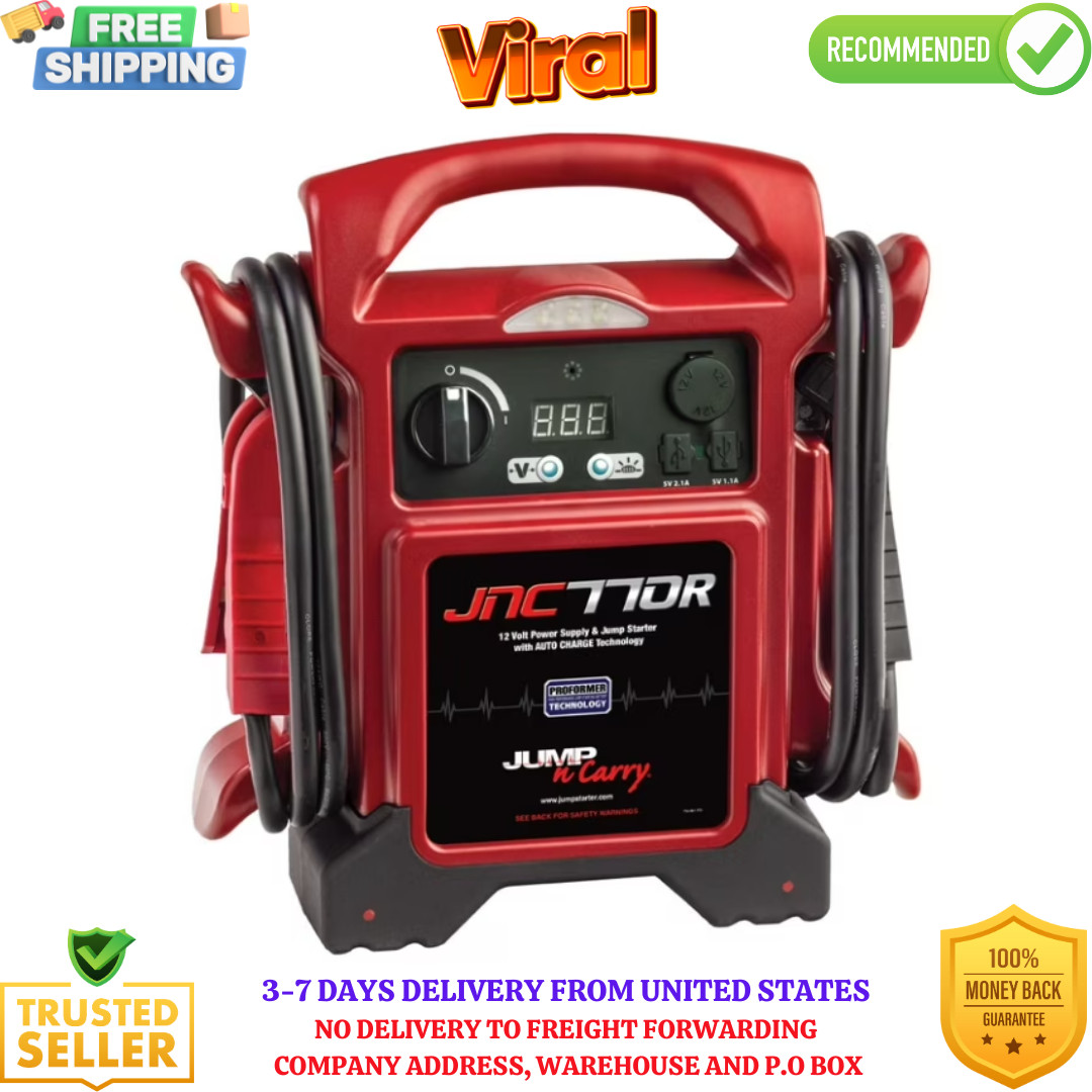 Jump-N-Carry JNC770R 1700 Peak Amp Premium 12 Volt Jump Starter - Red