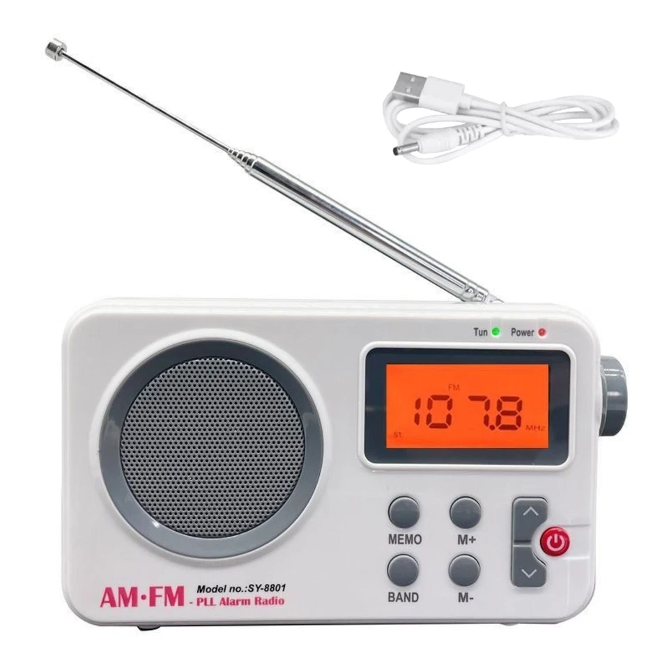 1 x New Portable AM/FM PLL Alarm Radio supports a 3.5mm audio jack SY-8801 - Image 4 of 4
