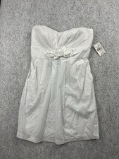 Ruby Rox ~ White Cotton Floral  Strapless Party Dress 11 NEW 