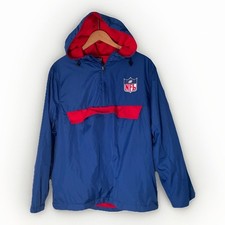 NFL Official Shield Gear Half Zip Windbreaker Jacket  Zip Pockets-Mens M NWT