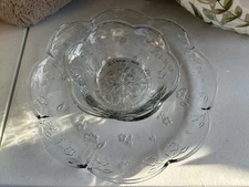 Anchor Hocking Savannah Chip Dip Tray And Bowl Set 2-Piece, Clear Glass