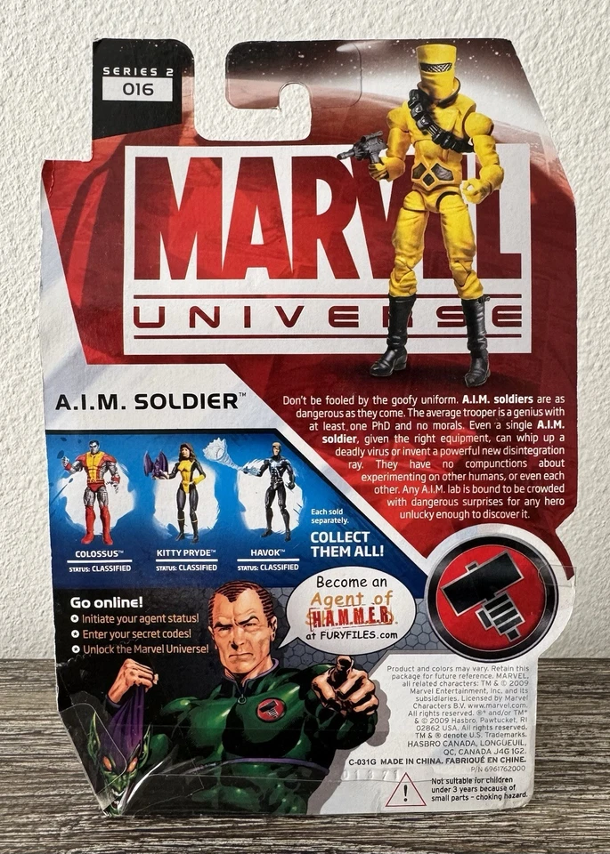 Figura de acción Marvel Universe Series 2 #016 AIM Soldier 3 3/4" NUEVA 2009 A.I.M. Foto 2 de 4