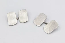 ART DECO STERLING SILVER CUFFLINKS London 1948