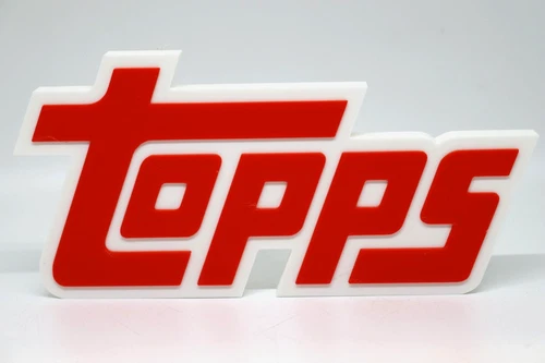3D Printed Topps Trading Card Logo Display Standing Sign
