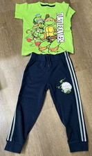 Boys Teenage Mutant Ninja Turtles SweatPants T-Shirt Size 4T 4/5 TMNT SET Power