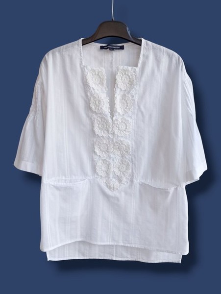 Women French Connection Shirt White Cotton 36