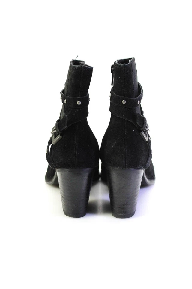 Botas Chelsea Matisse para mujer de gamuza con hebilla y tacón bloque negras talla 7,5 Foto 3 de 4