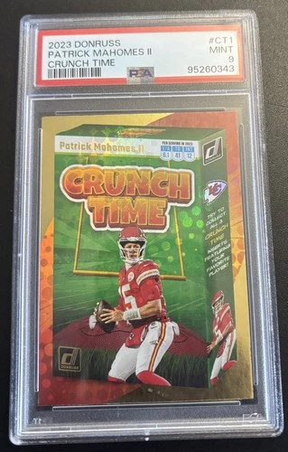 2023 Donruss Patrick Mahomes Crunch Time #CT-15 Kansas City Chiefs PSA 9
