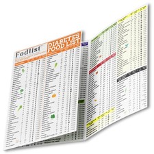 Diabetic Food Chart. Glycemic Index Food Guide Chart. Laminated Diabetes Food Li